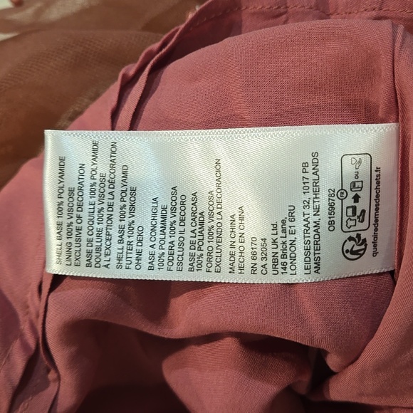 Anthropologie x Maeve Tiered Strapless Tulle Mini Dress in Baked Pink Size 8 - Picture 9 of 10